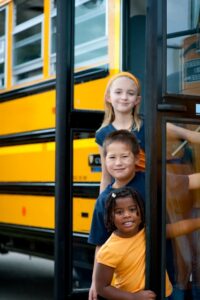 Resized Small School Bus Children Photo